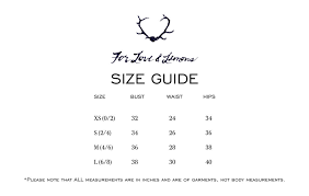 For Love And Lemons Size Guide Heidi Elnora