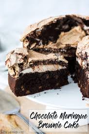 Chocolate Meringue Brownie Cake Recipe Chocolate Recipes Chocolate Meringue Brownie Cake