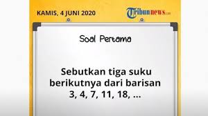 Pola bilangan dan barisan bilangan merupakan salah satu materi matematika smp kelas 8. Kunci Jawaban Soal Tvri Smp Kamis 4 Juni 2020 Matematika Manfaat Betul Pola Bilangan Halaman All Tribunnews Com Mobile