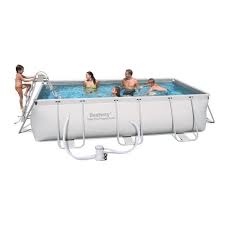 Bestway Kit Piscine Rectangulaire Tubulaire L4 04 X L2 01 X H1 00m Achat Vente Piscine Power Steel Frame 404x201 H100 Cdiscount