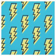 80 S 90 S Neon Blue Yellow Lightning Bolt Pattern Fabric Retro Pattern Cute Patterns Wallpaper Pattern