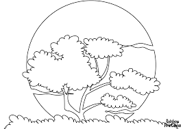 Nature scenery coloring pages for adults Free Scenery Landscapes Coloring Pages Rainbow Printables