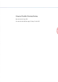 Công ty Cổ phần Chương Dương - Báo cáo tài chính hợp nhất ...