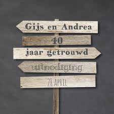 Krijtbord Uitnodiging 40 Jaar Getrouwd Kaartje2go