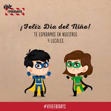 Así, los niños y niñas son sujetos de sus derechos, pero es tarea de los adultos velar por su cumplimiento. T G I Friday S Ecuador Festeja Con Nosotros El Dia Del Nino Tendremos Superheroes Caritas Pintadas Y Regalos Para Los Mas Pequenos De Casa Facebook