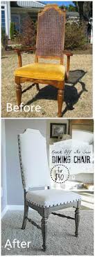 Funiture Makeovers Knock Off No Sew Dining Chairs Refurbished Furniture Vintage Furniture Makeover Diy Dining Room