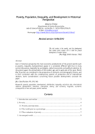 Health and human services topics. Pdf Poverty Population Inequality And Development The Historical Perspective