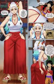 one piece, monkey d luffy, yamato (one piece), pinkpawg, beast pirates - R34  Vault