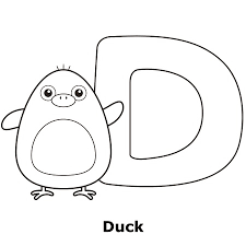 · open ended thinking and creativity. Coloring Alphabet For Kids D With Duck Tasmeemme Com