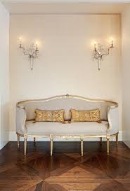 Outdoor seating & patio chairs. French Settee French Entrance Foyer Jamie Herzlinger Furniture Interior Home Decor