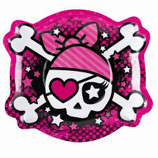 1 photo · créé par camilo. Assiettes Anniversaire Pink Pirates Tete De Mort