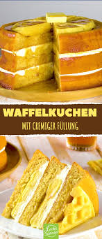 Waffelkuchen Mit Cremiger Fullung Waffelkuchen Backrezepte Kuchen