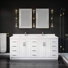What sizes are available within gray bathroom vanities? Jackie 75 Bathroom Vanity With Power Bar Drawer Organizer Ikou Inc