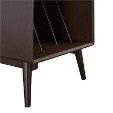 6) i love living retro clifford media bookshelf. Novogratz Brittany Walnut Turntable Stand