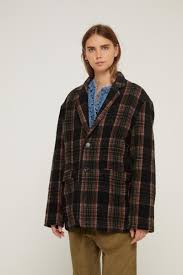 JACOB Oversized checked blazer jacket