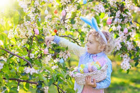 Kids On Easter Egg Hunt In Blooming Garden Child On Easter Egg Hunt In Blooming Ad Blooming Garden Child Hunt Kids Ad