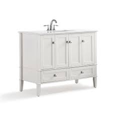Solid rubber and birch wood. Simpli Home Chelsea 42 In Off White Bathroom Vanity With Marble Top Hhv029 42 Rona