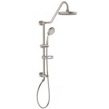 Pulse Showerspas Kauai Iii 3 Spray Handshower And Showerhead Combo Kit In Brushed Nickel Rain Shower System Shower Systems Shower Heads