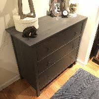 Hemnes ikea dark brown dresser for sale! Ikea Hemnes 3 Drawer Dresser In Dark Grey Aptdeco