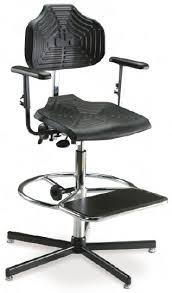 Black high back adjustable height leather ergonomic executive office chair with lumbar support. Brio Chair Chairs Footrests Shop Stools Stools