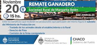 Este Miercoles 20 Desde Las 15 Se Realizara En La Rural De Margarita Belen El Ultimo Remate Ganadero Del Ano Ministerio De Produccion Industria Y Empleo