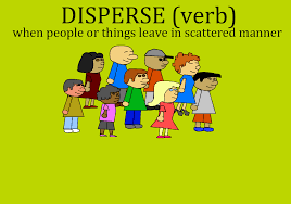 Application color wheel the pupil will spin the wheel, ones the wheel stop there is an adverb of manner written in it and they are going to compose a sentence using the adverb of manner. Disperse Verb When People Or Things Leave In A Scattered Manner Education Learning Vocabulary
