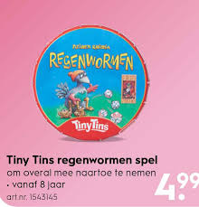 Tiny Tins Regenwormen Spel Aanbieding Bij Blokker