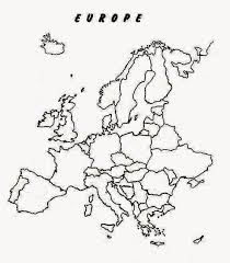 Blank map of europe no borders maping resources. Blank Europe Map