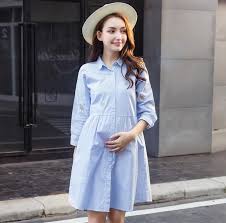 2018 Spring Summer Maternity Embroidery Clothing Cotton Maternity Dresses Clothes For Pre Clothes For Pregnant Women Long Striped Dress Maternity Dress Outfits
