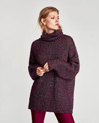 Zara Dan 4 Parlak Oversize Kazak Resmi Triko Kadin Zara