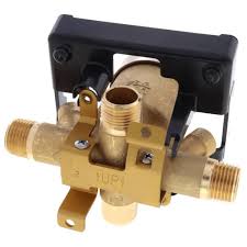 Accepts single, dual, or dual thermostatic cartridge. R10000 Unwshf Delta R10000 Unwshf Multichoice High Flow W Stops Rough In Valve Body W 1 2 Universal Inlets Outlets Shower Only