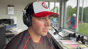 Bon LaChance gives his comments after getting three doubles and driving in  five runs as the Escanaba Cubs Baseball team beat Big Rapids in their state  tournament opener, 14-2.
