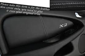 Gris Point 2X Porte Carte Bordure Peau Housses Pour Jaguar X Type 2001-2009  | eBay