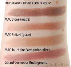 Mac Cosmetics Whirl Vs Stone Matte Lipstick Review Gerard Cosmetics Mac Stone Lipstick Swatches