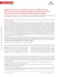 We did not find results for: Pdf Angina And Future Cardiovascular Events In Stable Patients With Coronary Artery Disease Insights From The Reduction Of Atherothrombosis For Continued Health Reach Registry