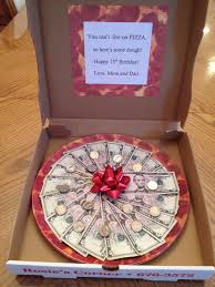 Add to the gift by including a vinyl version of your recipient's favorite album. Pizza Made Of Money Money Gifts Christmas Creative Money Gifts Christmas Money