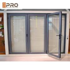 No, you can't turn a folding patio door into a swinging patio door, without replacing the whole unit, but at least you can update the look. Powder Coating Grey Aluminum Folding Doors With Double Glass Water Resistant Custom Folding Door Mdf Folding Door