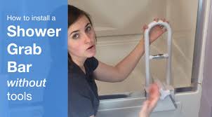 Bathrooms have a lot of tile, and you may need to search for a stud behind ceramic tile. How To Install A Shower Grab Bar Without Tools Equipmeot