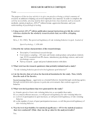 Critiques can be used to carefully analyse a however, the body of a critique includes a summary of the work and a detailed evaluation. Research Article Critique Essay Research Wikipedia The Free Encyclopedia Nursing Research Research Paper Quantitative Research