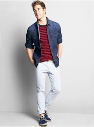 Fantastic Look For Summer Red White And Blue With Stripes Denim Outfit Men Jeans Outfit Men Mens Outfits