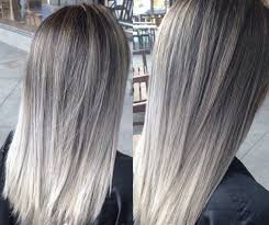 Black And Ash Gray Ombre Hair Ash Grey Silver Balayage Hair Styles Ash Balayage Balayage
