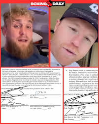 Jake Paul leaks signed Canelo contract: "The sportswashing shady characters  are paying you $100 millions to stop our fight from happening" 😳