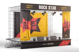 Maquete De Placas E Banners De Publicidade De Palco Banner Advertising Best Banner Design Banner