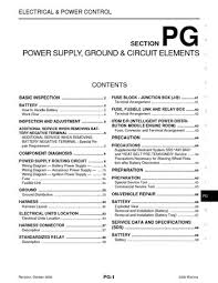 If your map light, stereo, turn signals, heated seats, headlights or other electronic components suddenly stop working, chances are you have a fuse that has blown out. 2009 Nissan Maxima Power Supply Ground Circuit Elements Section Pg Pdf Manual 68 Pages