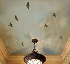 Pin By Evieprocter On Bed Room In 2021 Simple Wall Decor Ceiling Murals Stencils Wall