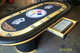 Pittsburgh Steelers Logo Nfl Football Custom Felt Team Colors Poker Table Custom Poker Tables Poker
