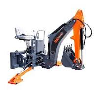 9' Skid Steer Backhoe Attachment with Swing Arm for 30-100 HP Loaders, 15"  Bucket TMG-SBH60