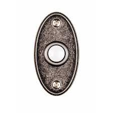 They have been faithfully reproduced to the quality and standard of our former peers, in keeping with tradition, this is not lacquered, allowing the items to age gracefully. Hampton Bay Wired Lighted Oval Door Bell Push Button In Antique Pewter The Home Depot Canada