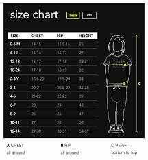 Nununu Size Chart Nununu Girls Size Chart