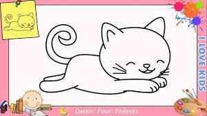Comment dessiner un chat FACILEMENT etape par etape pour ENFANTS 8 - YouTube